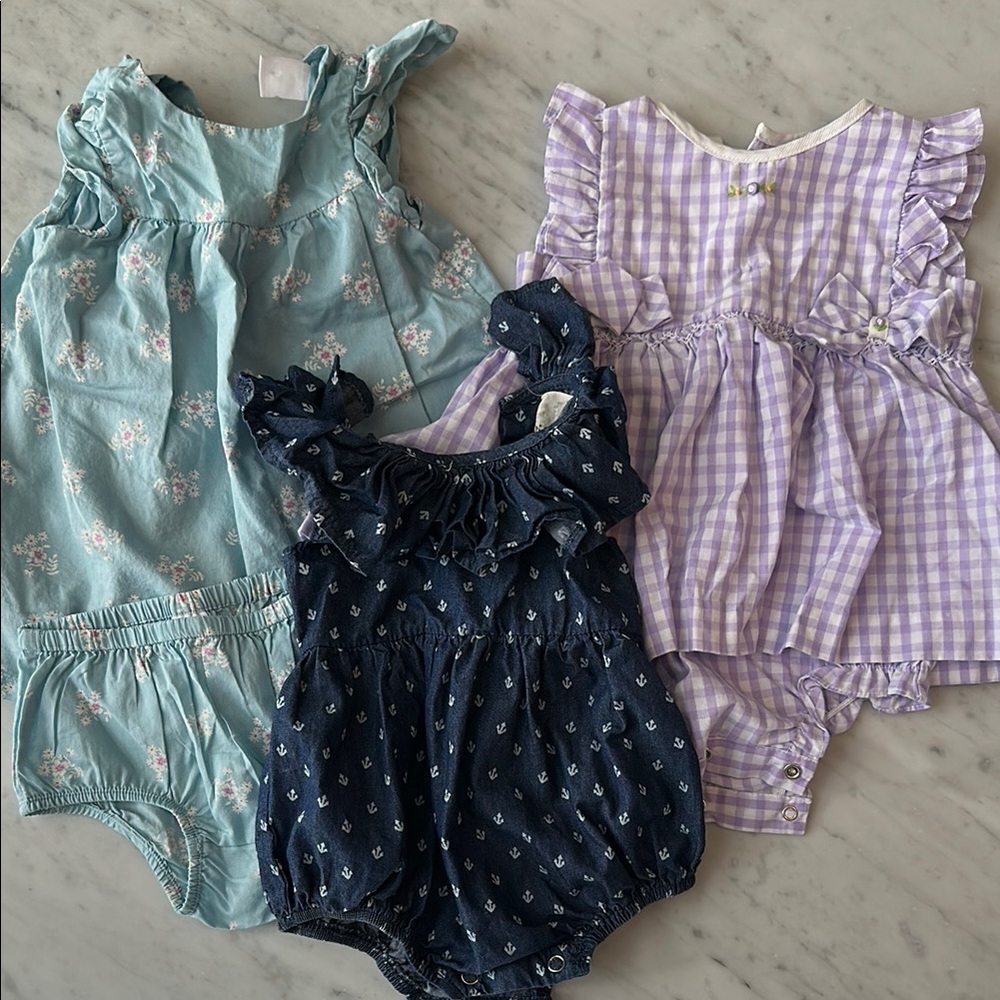 Mixed - Vignette, Nordstrom, PBaby Girl Summer Lot, Dresses, Romper, 6M